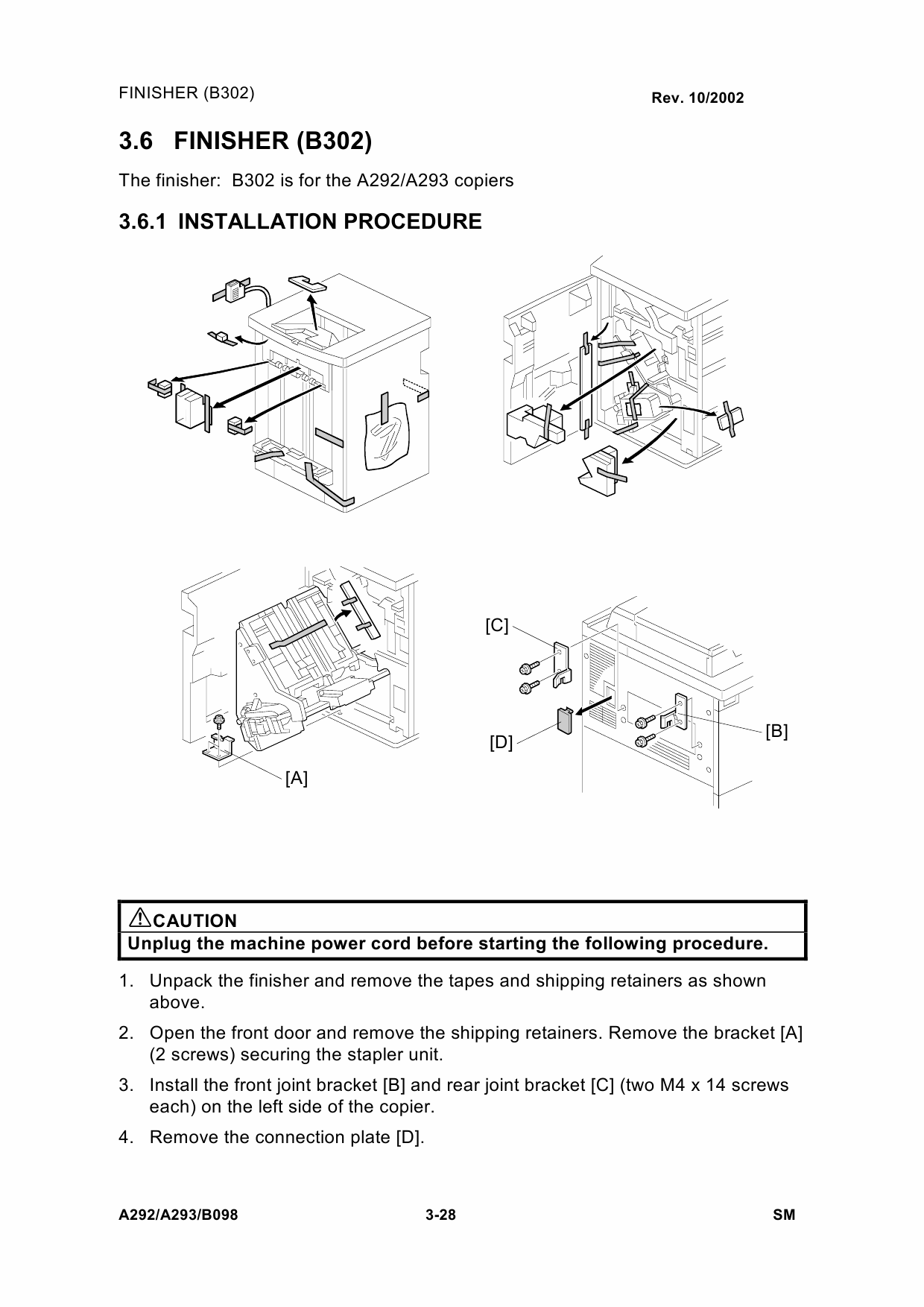 RICOH Aficio 1055 551 700 551P 700P A292 A293 B098 Service Manual-4